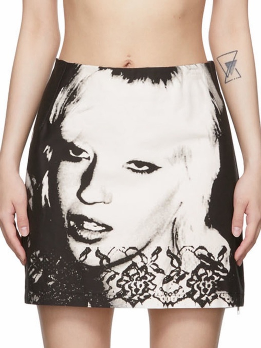 SSENSE Rose Murdoch Exclusive Black Graphic Lucy Mini Skirt